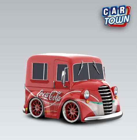 Truck Drawing, Car Town, Milk Truck, Low Poly Car, Tiny Cars, Ice Cream Van, Cool Car Drawings, Automotive Artwork, Car Cartoon