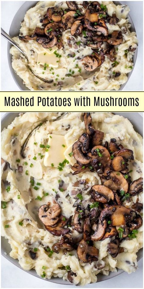 Mushrooms And Mashed Potatoes, Mashed Potatoes Mushrooms, Mashed Potatoes With Mushrooms, Mushroom Mashed Potatoes, Recipe For Mashed Potatoes, Mash Recipes, Potatoes With Mushrooms, Pig Recipes, Vegetable Mash