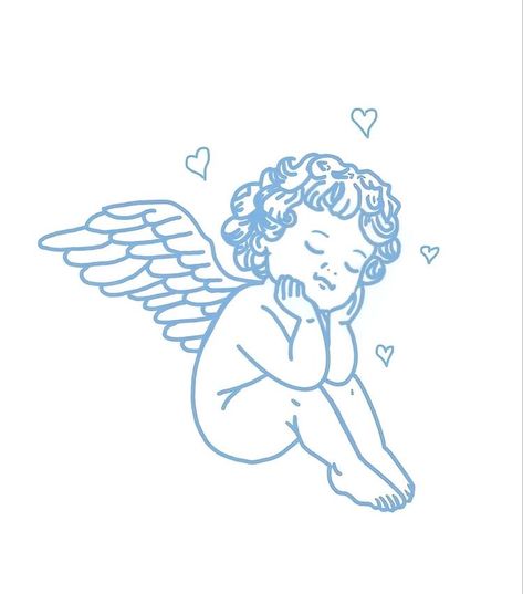 Unique Minimalist Tattoo, Angel Sitting, Tattoos Cute, Angel Flying, Cute Little Tattoos, Cute Tiny Tattoos, Discreet Tattoos, Dainty Tattoos, American Traditional Tattoo