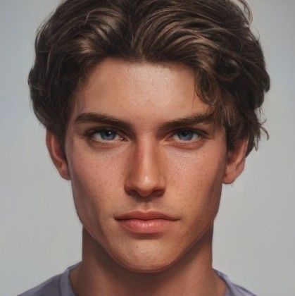 Brown Hair Blue Eyes Boys, Brown Hair Male, Brown Hair Boy, Brown Hair Green Eyes, Brown Hair Blue Eyes, Character Inspiration Male, Brown Hair Brown Eyes, Boy Face, Face Characters