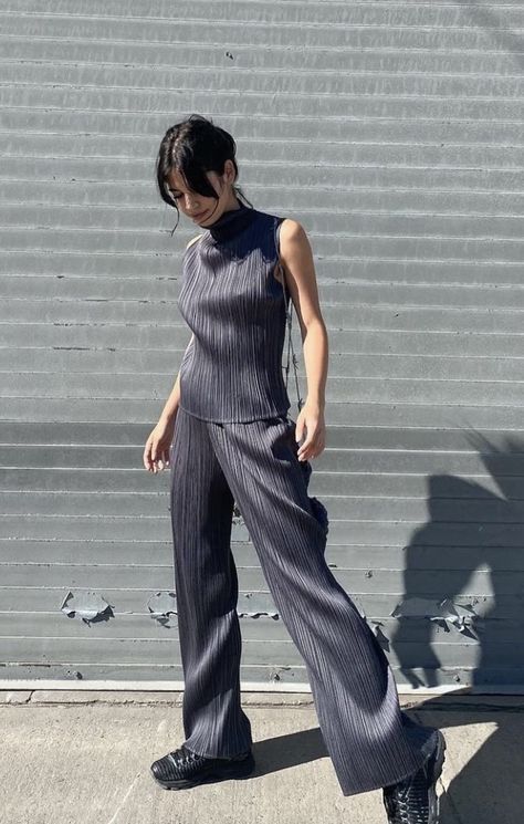 Issey Miyake Dress Pleats, Issey Miyake Pleats Please Pants Outfit, Issey Miyake Pleats Please Street Style, Pleats Please Street Style, Pleats Please Outfit, Issey Miyake Pleats, Issey Miyake Pleats Please, Pleats Please, Pleats Please Issey Miyake