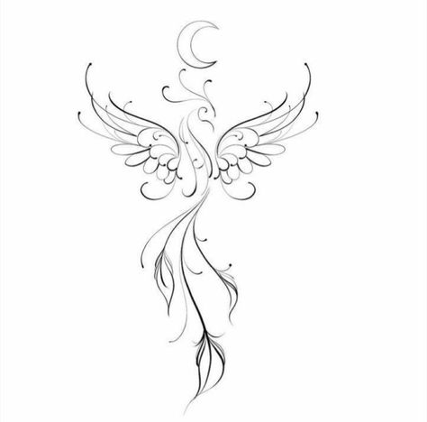 Phoinex Tattoos, Simple Phoenix Tattoo, Phoenix Tattoo Women, Phoenix Back Tattoo, Tato Phoenix, Phoenix Tattoo Feminine, Small Phoenix Tattoos, Phoenix Tattoo Design, Phoenix Tattoo