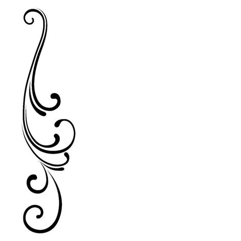 Swirl Flower Tattoo, Swirl Design Pattern, Wrought Iron Sign, Swirl Tattoo, Nouveau Tattoo, L Tattoo, Doodle Art Flowers, Swirly Designs, Flourish Design