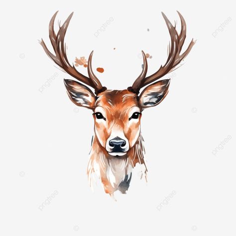 reindeer animal face watercolor style with ai generative mascot reindeer deer png Reindeer Animal, Face Watercolor, Deer Face, Deer Png, Deer Drawing, Deer Design, Transparent Image, Animal Faces, Face Art