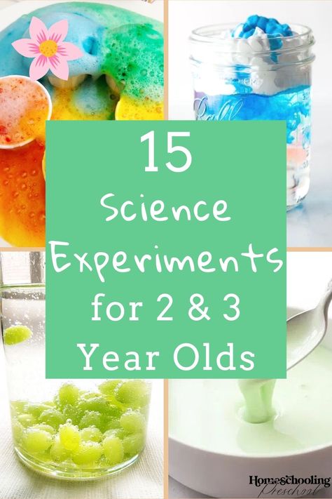 Science Experiments for 2 and 3 Year Olds - Homeschooling Preschool Science For Two Year Olds, Three Year Old Crafts, Three Year Old Activities, Science Toddlers, Science Projects For Preschoolers, Toddler Science, Science Activities For Toddlers, Activity Journal, Pre-k Science