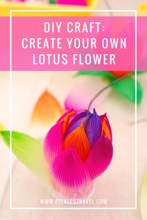 Create your own DIY Korean craft lotus flower craft A wonderful summer craft for the whole family to participate in. Step by step instructions to create your own Lotus Flower at home