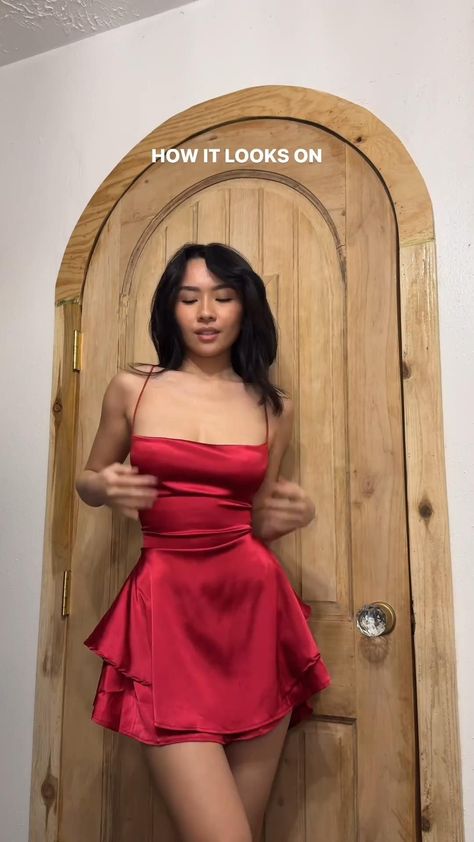 Red Silk Mini Dress, Code Outfit, Red Dress Outfit, Red Dress Style, Twirl Dress, Pinterest Outfits, Silk Mini Dress, Dress Code, Classy Dress