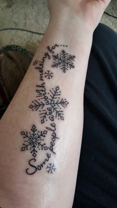 Frozen Tattoo, Snow Flake Tattoo, Special Tattoos, Memorial Tattoo, Matching Tattoo, Name Tattoos, Thigh Tattoo, Love Tattoos, Tattoos With Meaning