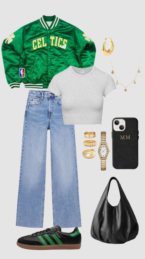 Celtics Outfit, Boston Celtics Outfit, Boston Celtics, Boston, Outfit Inspo, Green