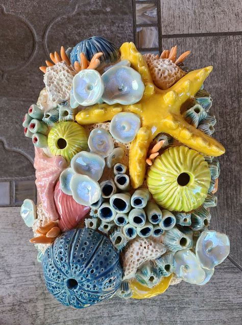 Apartment Kitchen Remodel, Ceramic Coral Reefs, Kitchen Ideas Apartment, Coral Reef Art, Kitchen Ideas Decoration, Coral Sculpture, Sea Sculpture, Modern Kitchen Ideas, Kitchen Ideas Modern