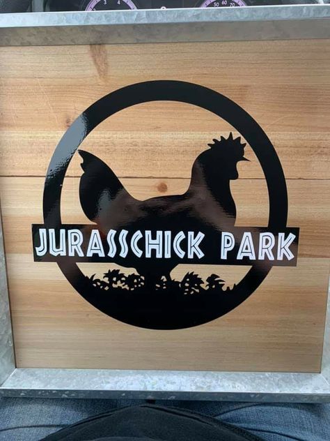 Funny Chicken Coop Ideas, Jurassic Park Chicken Coop, Chicken Coop Signs Ideas Funny, Chicken Coop Signs Diy, Chicken Coop Signs Ideas, Funny Chicken Coop, Cute Chicken Coops, Chicken Coop Decor, Farming Life