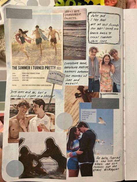 The Summer I Turned Pretty Sketch, The Summer I Turned Pretty Journal Page, The Summer I Turned Pretty Gifts, The Summer I Turned Pretty Scrapbook, Summer Journal Page Ideas, The Summer I Turned Pretty Journal, The Summer I Turned Pretty Watch Party, The Summer I Turned Pretty Art, Summer Journal Page