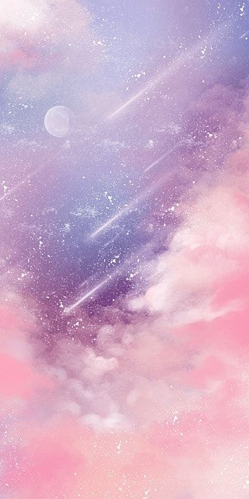 Meteor Wallpaper, Fantasy Night Sky, Fantasy Night, Pastel Galaxy, Mobile Phone Wallpaper, Artsy Background, Wallpaper Beautiful, Pink Wallpaper Backgrounds, Wallpapers Phone