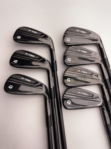 TaylorMade P790 2020 Black Iron Set / 4 - PW / Dynamic Gold 105 Stiff Flex - Replay Golf Croquis, Random Golf Club, Golf Club Branding, Golf Club Shafts, Manifesting 2024, Golf Trophies, New Golf Clubs, Ping Golf, Golf Pictures