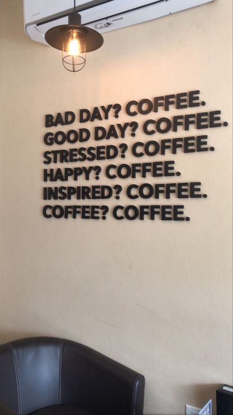 Wall Quotes Aesthetic Cafe, Caffeine Wallpaper, Cafe Vibes Aesthetic, Coffee Story Instagram, Caffeine Aesthetic, Coffee Shop Quotes, Caffeine Quotes, Cafe Quotes, Happy Coffee