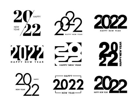 2023 Logo Design Number, 2024 Design Ideas, Logo With Numbers Graphic Design, 2022 Number Logo, Pf 2023 Design, Numbers Logo Design, 2024 Number Design Aesthetic, 2024 Number Design, New Years Graphic Design