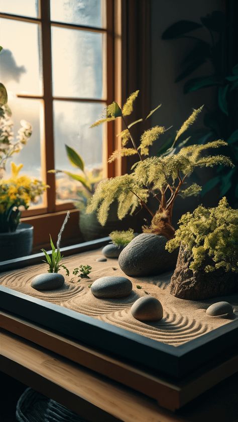 These small Zen garden ideas will help you add a bit of tranquility to your backyard. Explore serene Zen garden design tips inspired by Japanese and Asian aesthetics. Perfect for small spaces, these ideas bring tranquility to your backyard, patio, or front garden. Create your own oasis with rock gardens, meditation spots, and DIY projects. Transform your outdoor areas into serene retreats. Small Zen Garden Ideas, Outdoor Zen Garden, Zen Area, Teen Bedroom Wall Art, Indoor Zen Garden, Zen Garden Ideas, Bamboo Water Fountain, Small Zen Garden, Small Japanese Garden