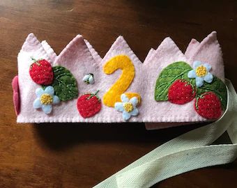 Felt Birthday Crown, Waldorf Crown, Diy Birthday Crown, First Birthday Crown, Felt Wall Hanging, Custom Crown, Felt Crown, Felt Pumpkins, Diy Crown