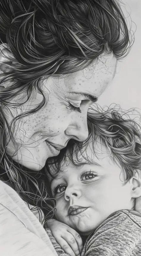 Mom Wallpaper Art, Pencil Sketch Reference, Art About Motherhood, Mother Day Sketch, Mother Love Pictures, Mother Love Drawing, Mom Love Wallpaper, Mom Art Drawing, Wallpaper For Mom