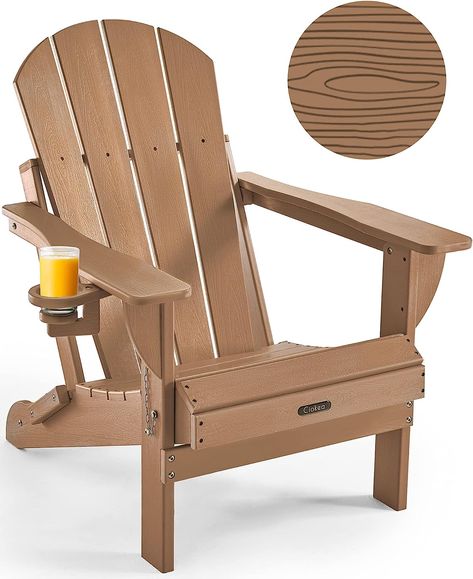 $153.74 Adirondack Chairs Patio, Folding Adirondack Chair, Fire Pit Chairs, Lawn Chair, Folding Adirondack Chairs, Plastic Adirondack Chairs, Work Space Decor, Chair Wood, Porch Garden