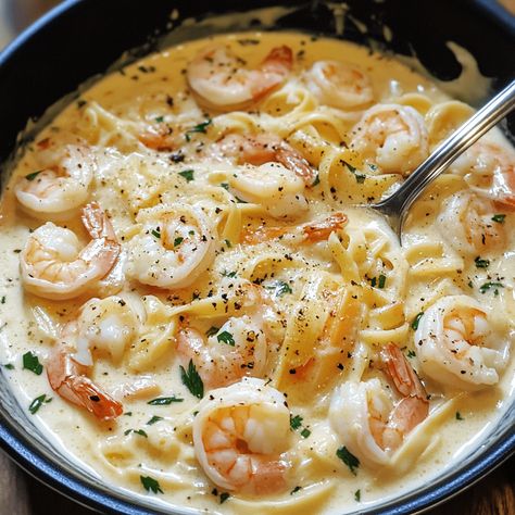 One Pot Shrimp and Crab Alfredo Crockpot Seafood Alfredo Pasta, Shrimp And Crab Alfredo Recipe, Easy Seafood Alfredo, Shrimp And Crab Meat Pasta, Seafood Alfredo Recipe Crab And Shrimp, Crock Pot Shrimp Alfredo, Seafood Fettuccine Alfredo Recipes, Shrimp And Crab Pasta Recipes, Crab And Pasta Recipes