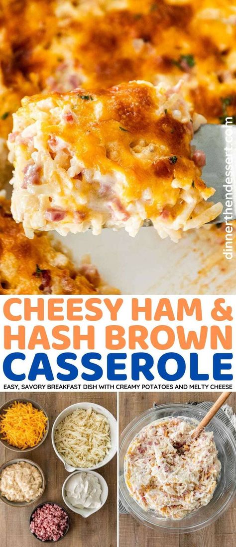 Ham And Hashbrown Casserole, Southern Recipes Dinner, Ham Hash, Cheesy Hashbrown Casserole, Cheesy Ham, Ham Casserole, Hashbrown Casserole, Hash Brown Casserole, Recipes Soup