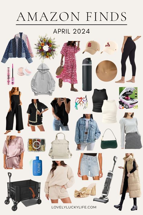 Looking for some new and exciting products to add to your life? Check out these April Amazon finds, featuring a variety of items for your home, wardrobe, and gift-giving needs. From home must-haves to fashion favorites, there's something for everyone on this list. Amazon Finds 2024, Amazon Must Haves 2024, Amazon Lists, Amazon Favs, April 2024, Amazon Finds, Amazon Fashion, In Hot, Fashion Item