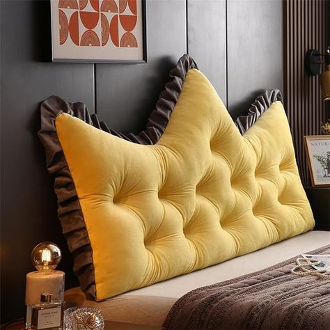 Amazon.com: Triflice Large Headboard Pillow Soft Crown Shape Bed Reading Pillows Bed Back Pillow for Sitting in Bed Long Pillow for Bed Reading Pillow Adult Couch Sofa Backrest Pillow (Yellow, 70.8in) : Home & Kitchen Bed Reading Pillow, Headboard Pillow, Reading Pillows, Pillow For Bed, Large Headboard, Bed Crown, Pillows Bed, Bed Rest Pillow, Bedroom Cushions