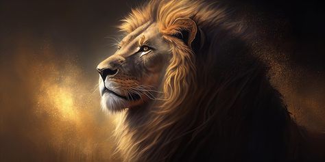 Photo drawing a lion in gold on a black ... | Premium Photo #Freepik #photo #lion-roar #lion #lion-face #lion-king Drawing A Lion, Lion Background, Black Panthers Movement, Black Background Portrait, Wallpaper Horizontal, Gold And Black Background, Background Portrait, Black And White Lion, Photo Drawing