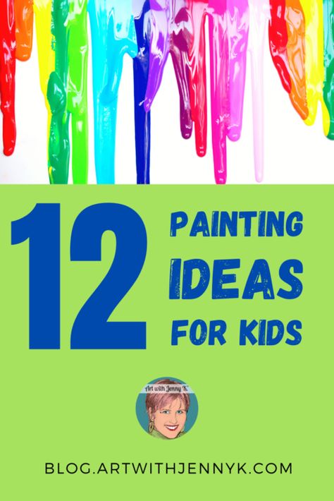 Art For 10 Year, Elementary Painting Projects, Child Painting Ideas For Kids, Easy Kid Painting Ideas, Easy Painting For Kids On Canvas, Painting With Kids Ideas, Kid Painting Ideas On Canvas, Fun Painting Ideas For Kids, Simple Painting Ideas For Kids