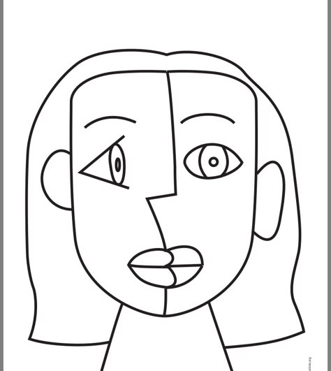 Piccaso Art Faces, Picasso Faces, Portraits For Kids, Picasso Portraits, Face Outline, Picasso Style, Picasso Art, Preschool Art Activities, Needle Punch