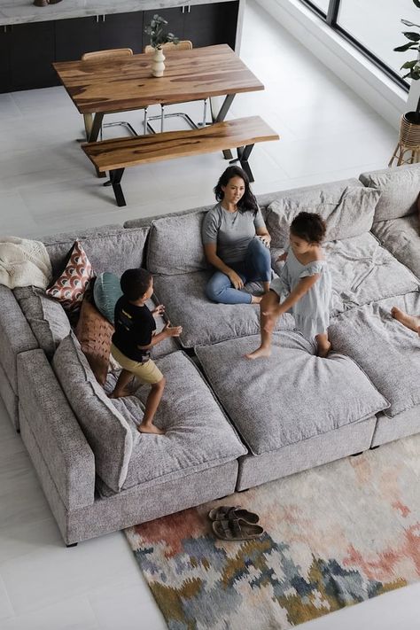 Living Room Furniture For Large Families 2022 Large Sofa Beds, Theater Couches Cozy, Wide Comfy Couches, Sofa Big Living Room, Massive Couch Living Room, Large Cozy Couch, Large Family Sofa, Large Sofas Living Room Comfy Couches, Couch With Large Ottoman