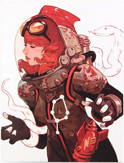 WIP ayakiryu Character — polycount Sachin Teng, Space Girl Art, Diesel Punk, Arte Cyberpunk, 캐릭터 드로잉, Space Suit, Wow Art, Retro Futuristic, Dessin Adorable