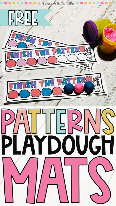 Practicing patterns? This play dough set has two different types of mats included: finish the pattern and make your own pattern. The "finish the pattern" mats are designed for children to practice recognizing a completing the patterns. The "make a pattern" mats allow children to create their own pattern. Beginners will probably start with simple AB patterns, but these blank mats allow for more complex patterns if the child is ready for them. Ab Pattern Activities, Valentine Frame, Photo Frame Heart, Preschool Patterns, Magnet Photo, Ab Patterns, Valentines Frames, Valentine Candy Hearts, Pattern Activities