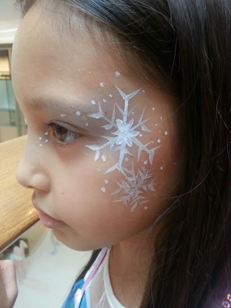 Frozen face painting Kids Temporary Tattoos, Frozen Face Paint, Princess Face Painting, Fair Face, Christmas Face Painting, Frozen Face, Princess Face, Face Painting Easy, Winter Face