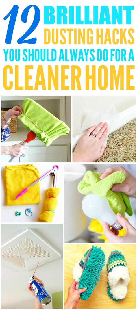 These 10 brilliant and easy dusting hacks are THE BEST! Now I have some AMAZING ways to clean my home! These cleaning tips and hacks make cleaning my house so much quicker and easier! Definitely pinning! Upcycling, Organisation, Dusting Hacks, Homemade Toilet Cleaner, Clean Baking Pans, Clean My House, Cleaning Painted Walls, House Keeping, Cleaning Tricks