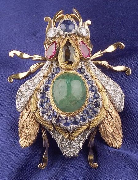 18kt Tricolor Gold and Gem-set Insect Brooch, Cazzaniga, Rome | Sale Number 2311, Lot Number 213 | Skinner Auctioneers Native American Turquoise Jewelry, Bug Jewelry, Insect Brooch, Walmart Jewelry, Bee Jewelry, Beautiful Bugs, Insect Jewelry, Native American Turquoise, American Turquoise