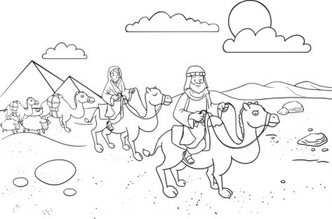 Abraham and Sarah Coloring Pages - Best Coloring Pages For Kids Abraham And Lot, Book Of Mormon Stories, Wedding Coloring Pages, Sunday School Coloring Pages, Abraham And Sarah, Fhe Lessons, Bible Activities For Kids, Primary Ideas, School Coloring Pages