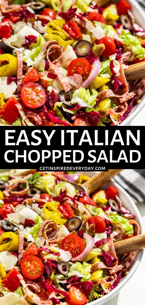 Easy Antipasto Salad, Antipasto Platters, Charcuterie Trays, Antipasto Pasta, Oil Vinegar Dressing, Tuscan Pasta, Paleo Salad Recipes, Antipasto Salad, Italian Chopped Salad