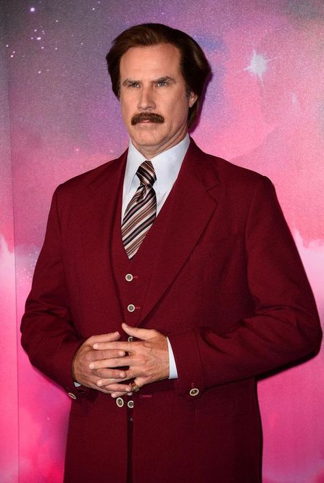 Will Ferrell as Ron Burgundy (Anchorman) Ron Burgundy, Anchorman, Will Ferrell, Stay Classy, News Website, Entertainment Industry, Music Awards, Stylish Men, Entertainment News