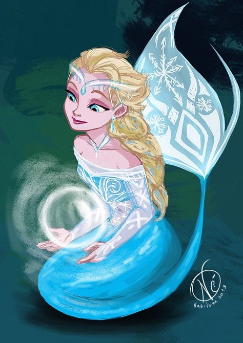 Mermaid Elsa Elsa Mermaid, Wish Disney, Frozen Bubbles, Disney Mignon, Princesas Disney Anime, Animation Disney, Images Disney, Karakter Disney, Mermaid Disney