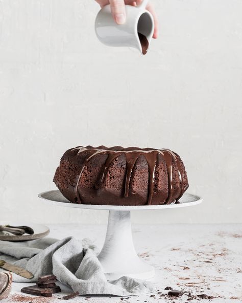 Decadent Chocolate Cake | Recipe | Chocolate Cake Photography, Desserts Photography, Photography Chocolate, Food Photography Cake, Chocolate Photography, Photography Cake, Food Photoshoot, Dessert Photography, Chocolate Bundt Cake