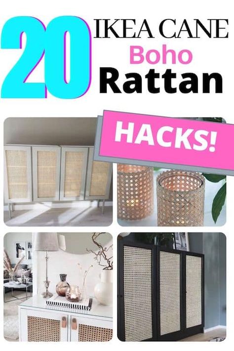 20 Rattan Cane Ikea Hacks - Create The Perfect Boho Look Boho Ikea Hacks, Ikea Boho, Cabinet Hacks, Easy Furniture Makeover, Ikea Cabinet, Diy Furniture Makeover Ideas, Storage Hacks Diy, Ikea Inspiration, Cheap Diy Home Decor