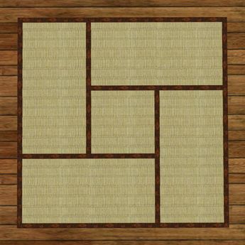 japanese mats | Japanese Tatami (floor mat) 5 module, red trim Funky Tiles, Alright Motion, Japanese Tatami Room, Dojo Design, Japanese Courtyard, Japanese Style Interior, Japanese Tatami, Tatami Floor, Japanese Houses