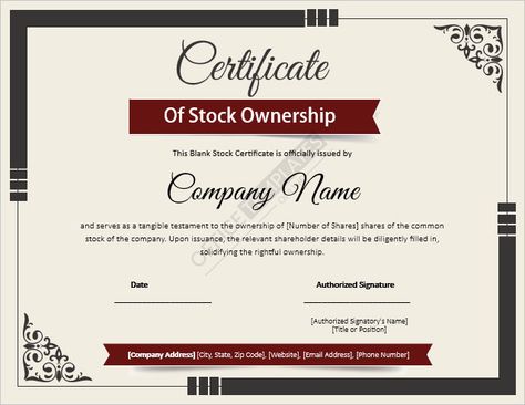 📜 Create Your Own Stock Certificates! Free MS Word Template 🏆💼 Stock Certificate Template, Stock Certificate Template Free, Create Certificate, Blank Certificate Template, Ms Word Template, Blank Certificate, Celebrating Success, Free Certificates, Stock Certificates