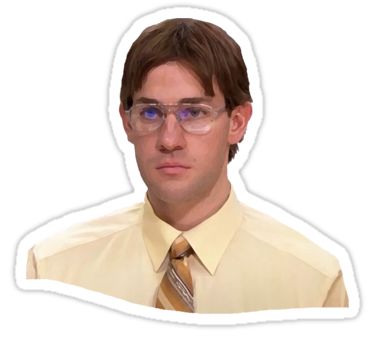 Bears. Beets. Battlestar Galactica. • Also buy this artwork on stickers and home decor. The Office Jim, The Office Stickers, The Office Show, Jim Halpert, Snapchat Stickers, Office Memes, Office Quotes, Red Bubble Stickers, Dwight Schrute