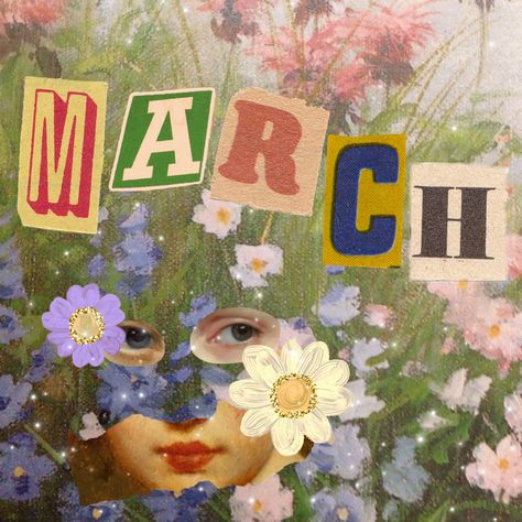 March playlist cover aesthetic collage Spring Aesthetic Spotify Cover, November Spotify Playlist Cover, January Spotify Playlist Covers, Colorful Playlist Covers, March Spotify Cover, 2024 Playlist Cover, January Spotify Cover, February Playlist Cover, Day Dream Aesthetic