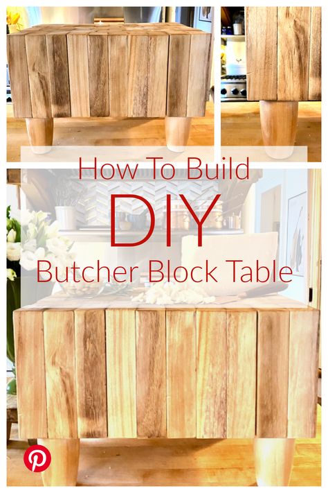 Life Size Jenga, Butcher Table, Diy Butcher Block, Butcher Block Tables, Butcher Block Table, Tv Built In, Butcher Block Island, Block Table, Diy Blocks