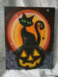 #CoolHalloweenFindsArt #CoolHalloweenFindsBulk #CoolHalloweenFindsBuy #CoolHalloweenFindsBook #CoolHalloweenFindsBoxes #CoolHalloweenFindsBjs #CoolHalloweenFindsBrownRecluseSpiders Halloween Acrylic Painting Ideas, Easy Halloween Paintings, Halloween Canvas Paintings, Halloween Canvas Art, Fall Canvas Painting, Labu Halloween, Canvas Painting Designs, Hur Man Målar, Halloween Painting