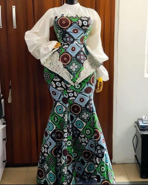 Latest and Best of Ankara Peplum Blouses and Skirts. Stylish Ankara Styles For Ladies, Latest Peplum Styles, Ankara Peplum Blouse And Skirt, Ankara Blouse And Skirt, Wax Styles, Ankara Peplum Blouse, Skirt And Blouse Ankara, Latest Ankara Skirt And Blouse Styles, Gown Ankara